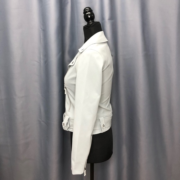 Club Monaco-Blue blazer moto zipper jacket - Picture 3 of 9